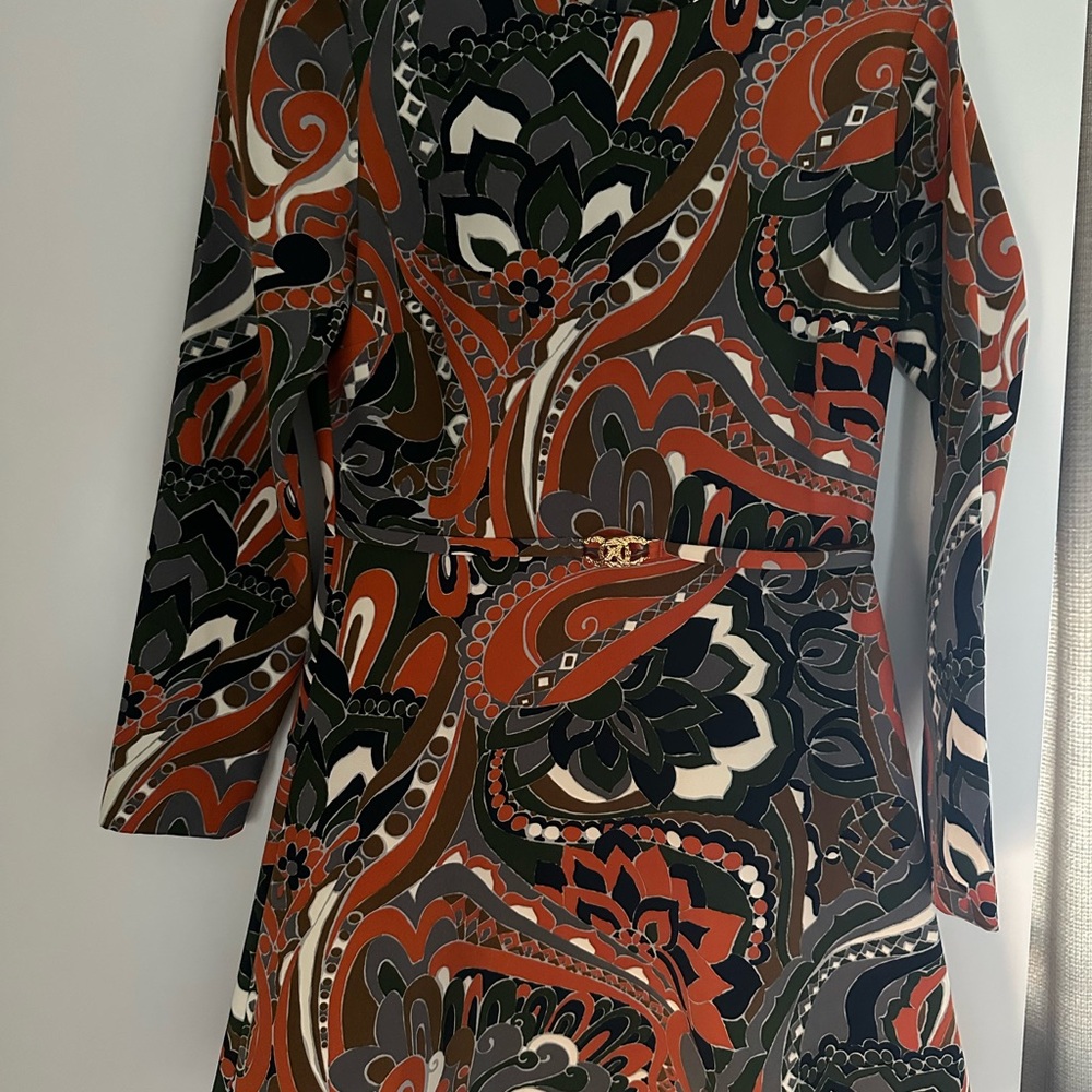 Elegant Multicolor Patterned Dress